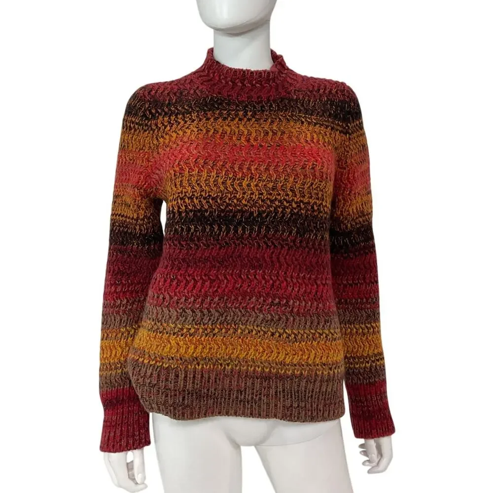 Chloe Striped Multi Cashmere Sweater Size XS